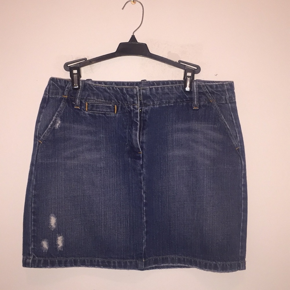GAP Distressed Blue Jean Skirt